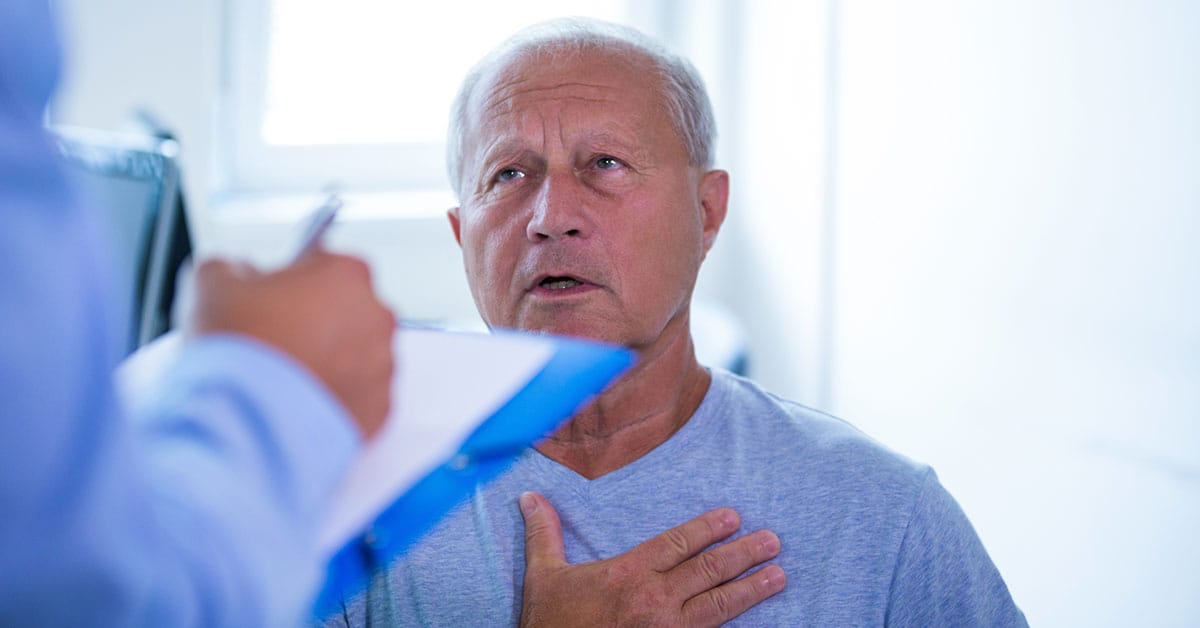 paciente sendo diagnosticado com fibrose pulmonar